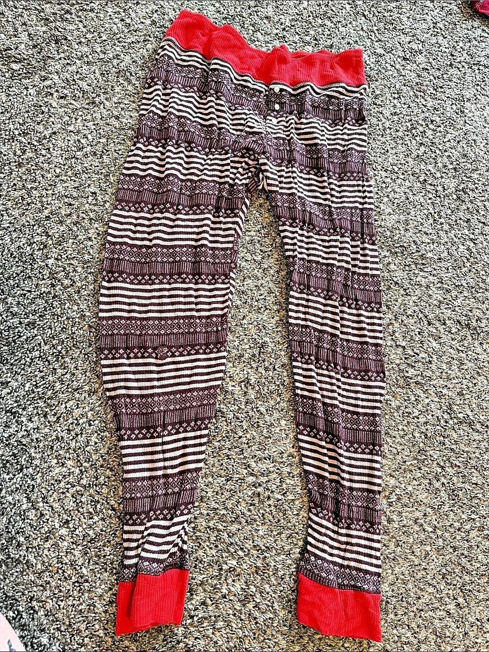Aerie Striped Brown & Red PJ pants